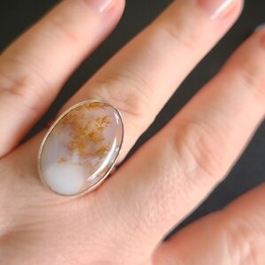 Sterling Silver Dendritic Opal Ring